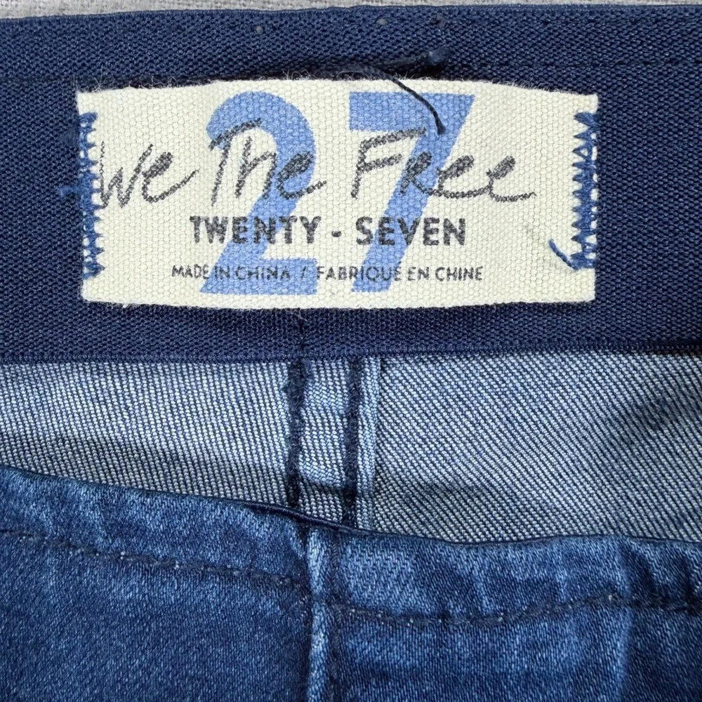 We‎ The Free Flare Jeans Womens 27 Blue Pull On Penny Boho High Rise